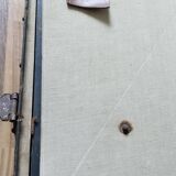 Old cabin trunk, wooden suitcase with compartments