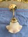 Wall light, art deco style, tulip globe in beige frosted glass