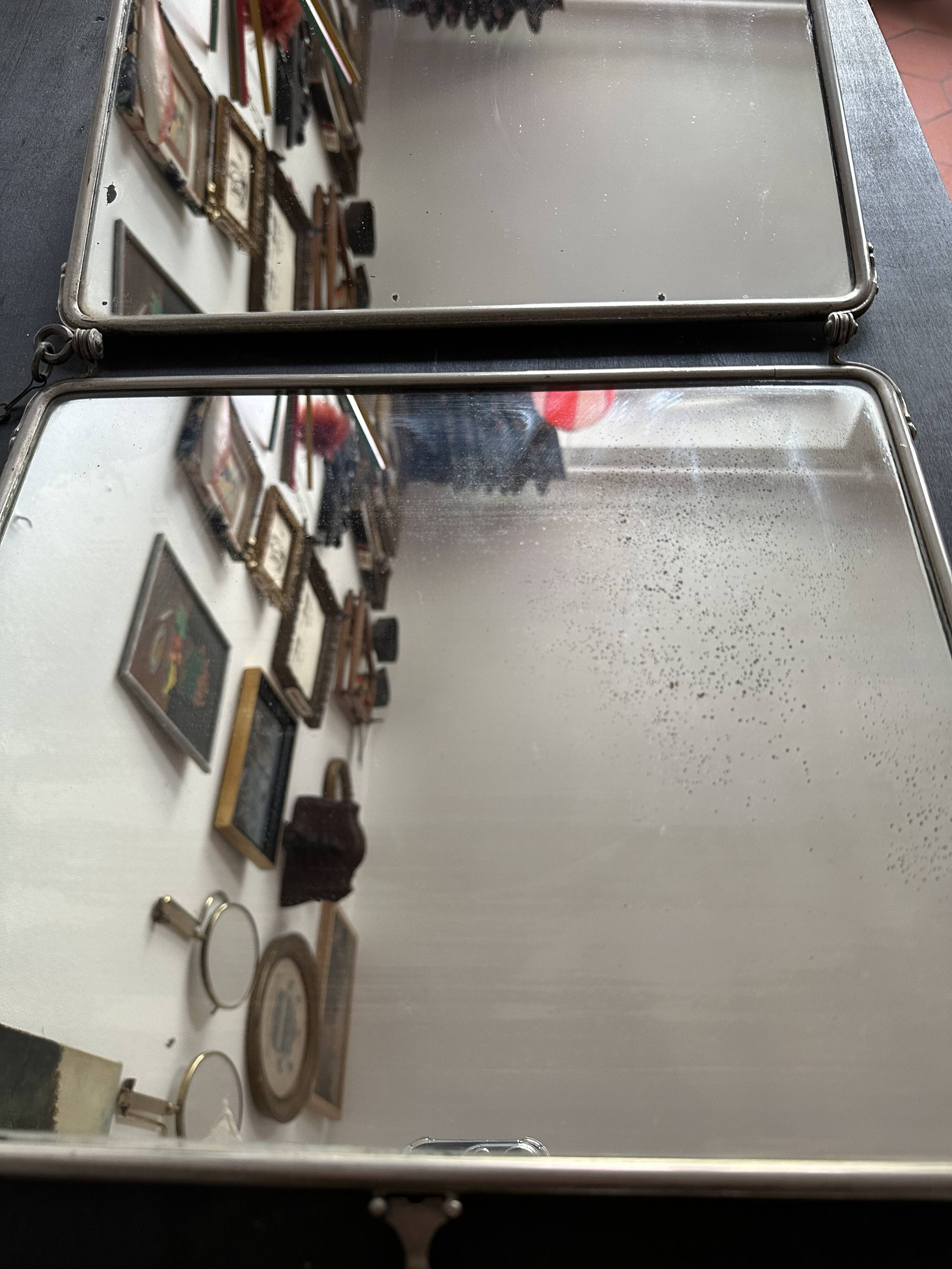 Art Deco triptych mirror, for table or wall mounting, 1900