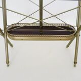 Neoclassical Baroque Folding Magazine Rack in Gilded Metal. 1950s