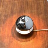 Chrome mushroom table or wall lamp in German mid-century space style by Klaus Hempel for Kaiser Leuchten, 1970s.