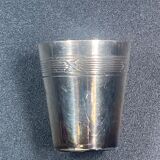 12 cups with silver metal tray