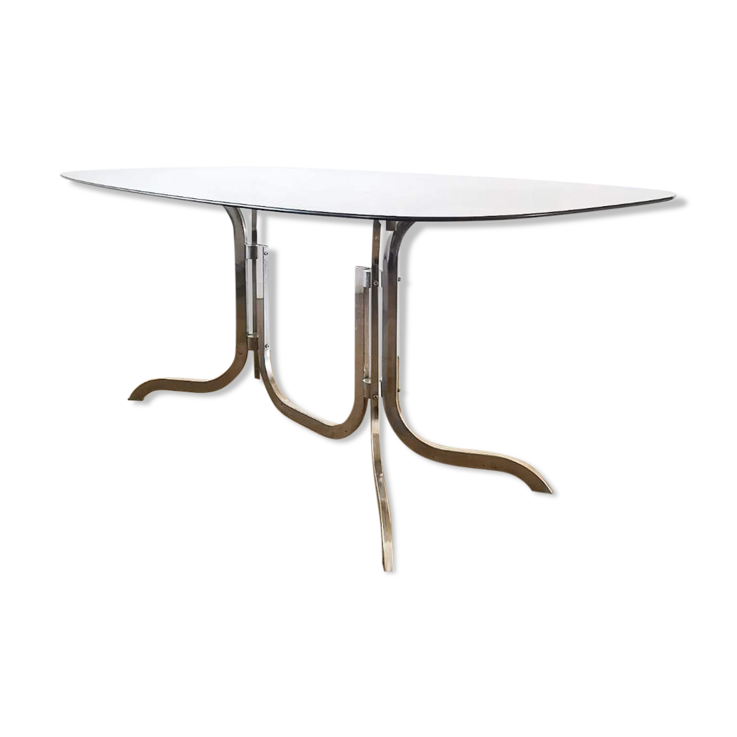 Smoked glass table 70s