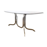 Smoked glass table 70s