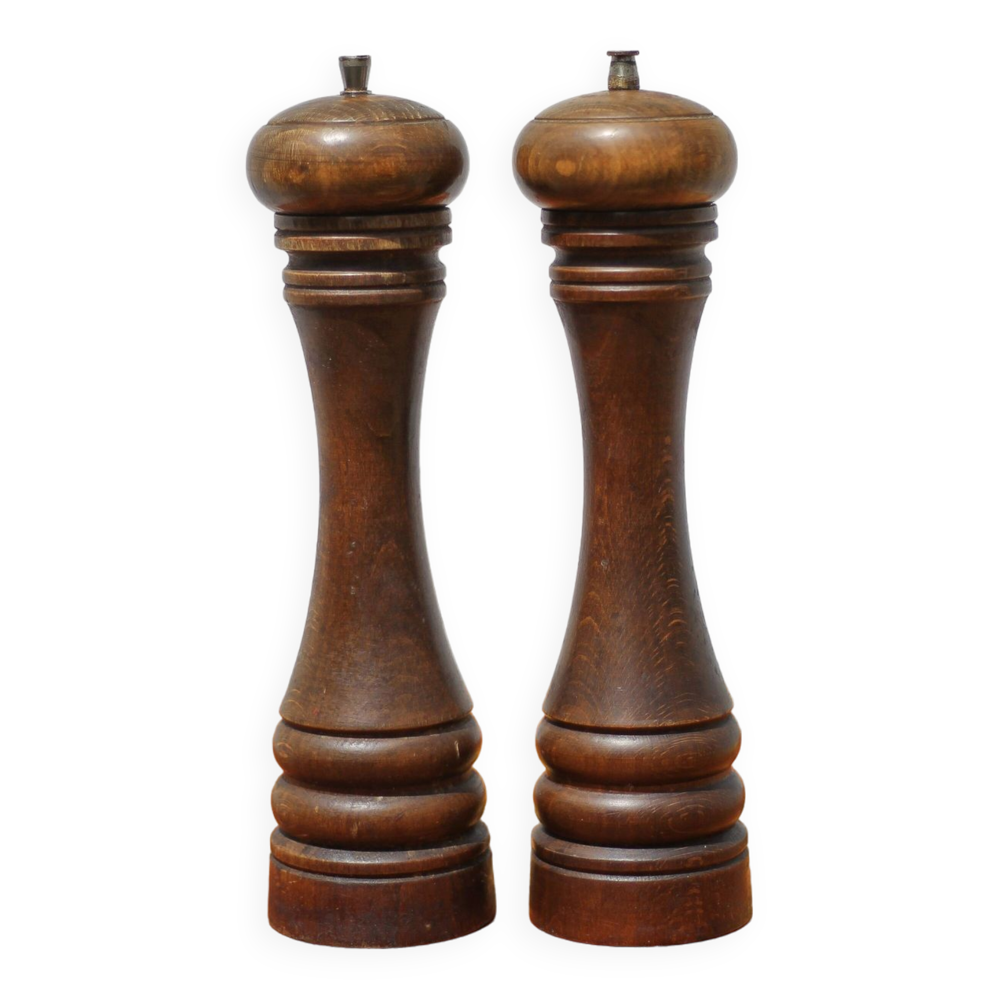 Salière et poivrière grand modèle Marlux, moulin à poivre et salière bois vintage