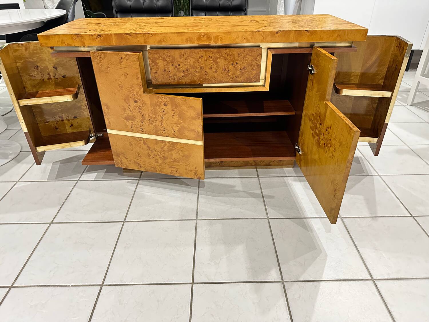 Jean Claude Mahey Roche Bobois vintage 1970s bar cabinet sideboard