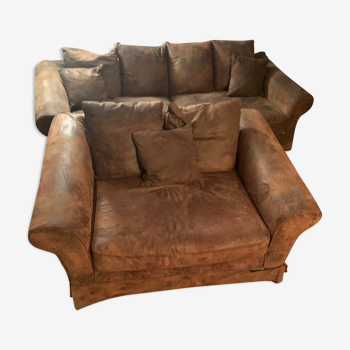 Macassar fabric sofa