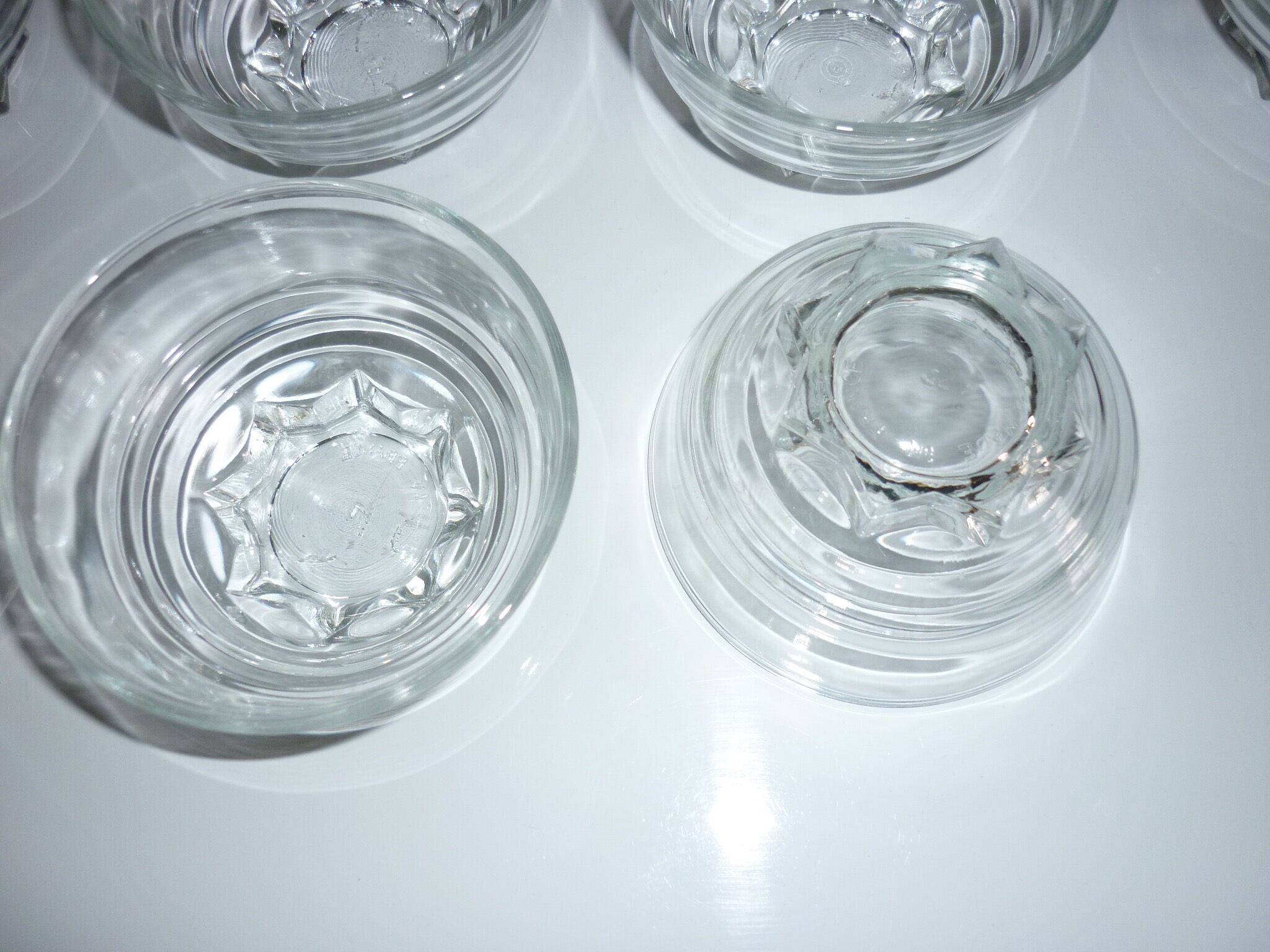 Glass cups 2 lots of 6