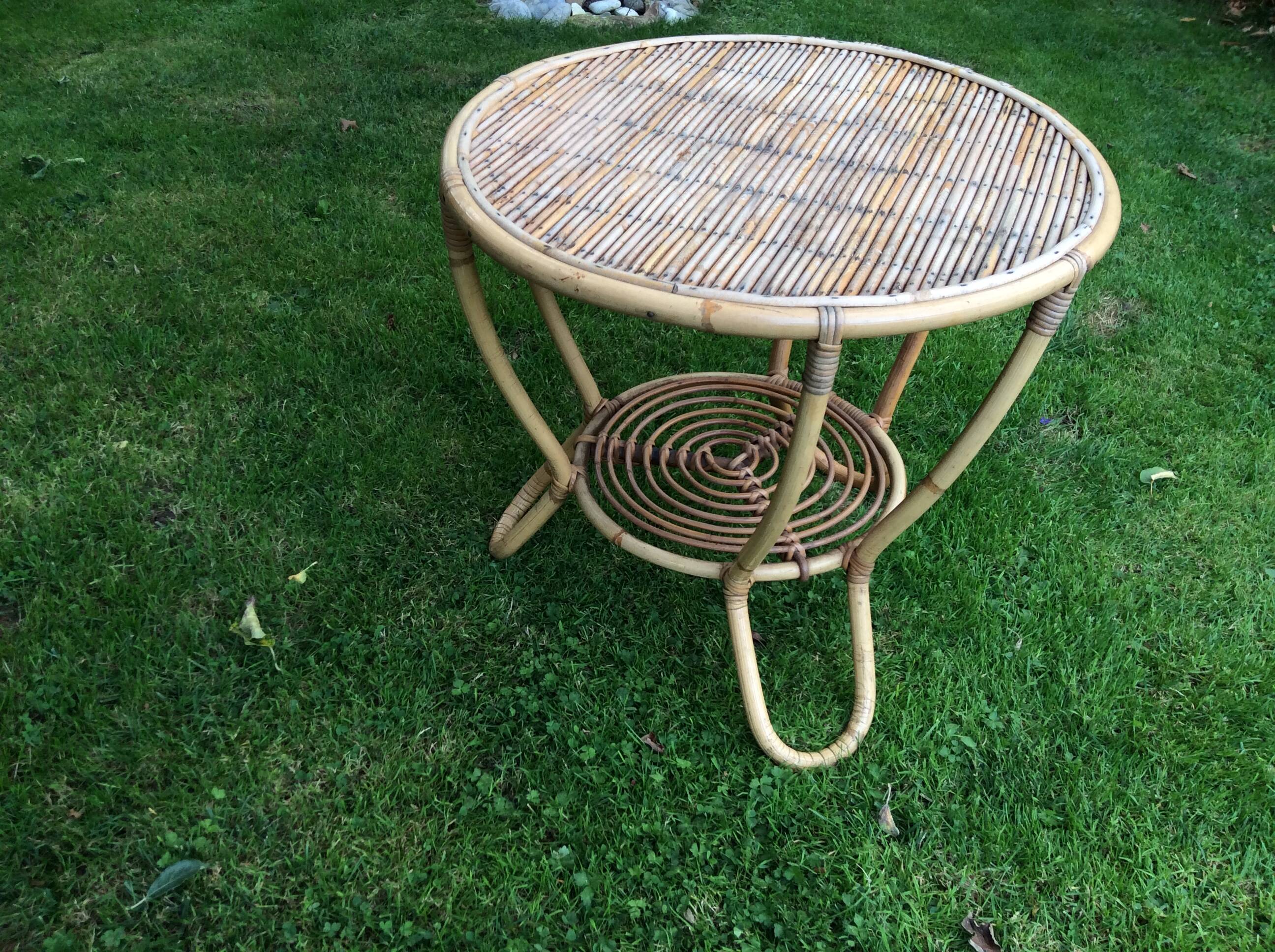 Rattan coffee table