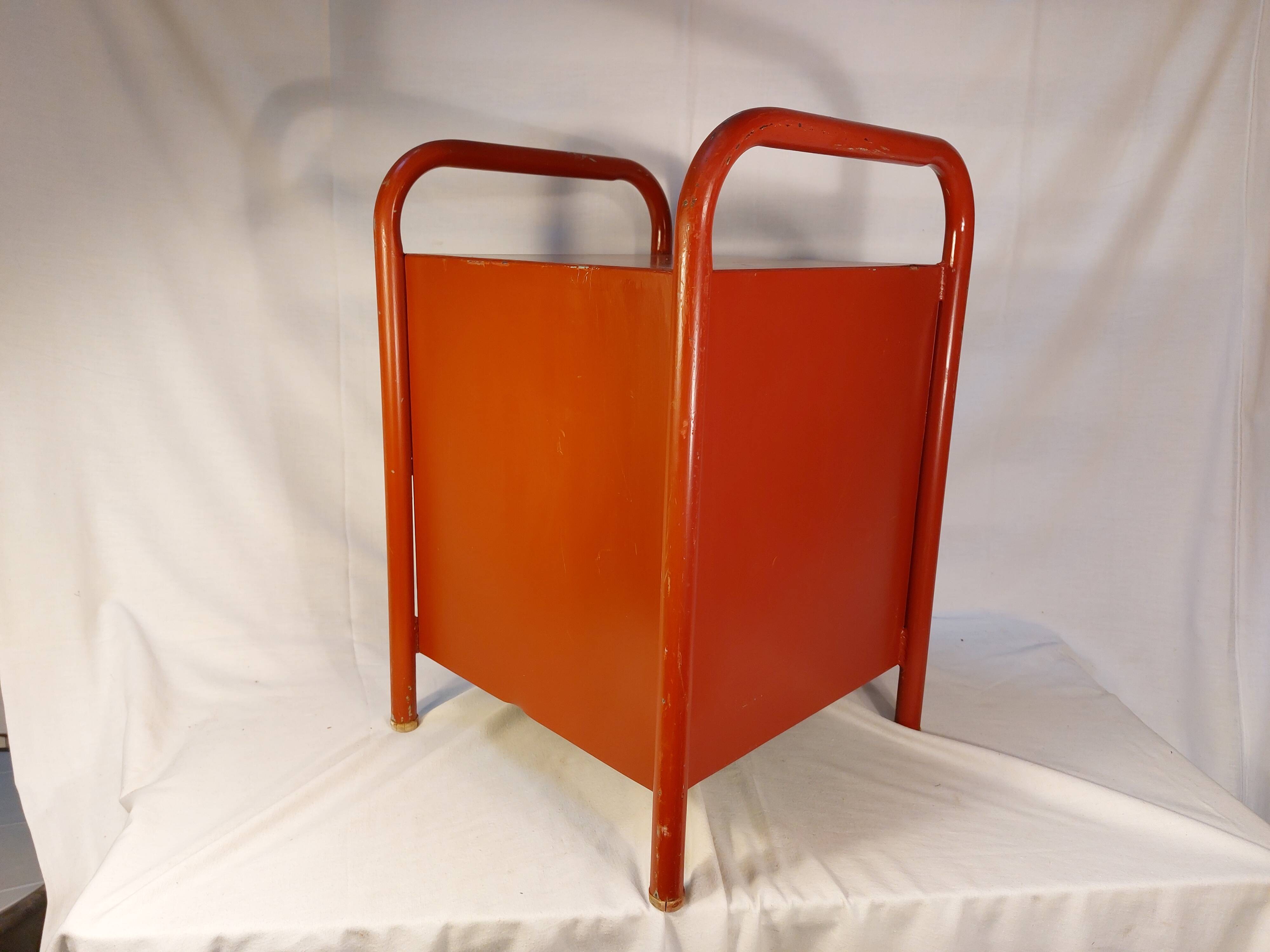 Vintage metal boarding school or hospital bedside