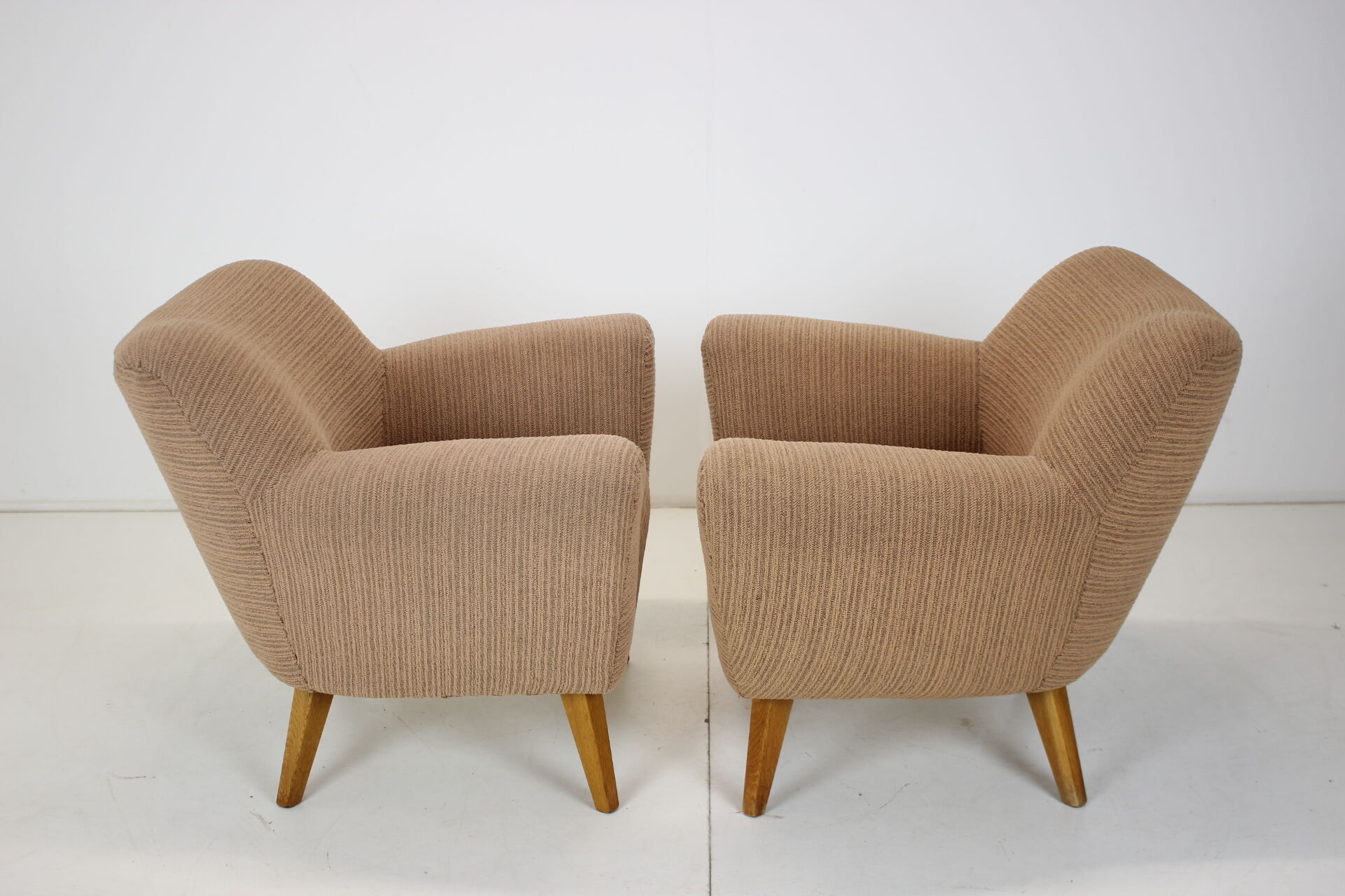 Pair of design club armchairs, 1970's.