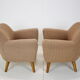 Paire de fauteuils club design années 1970