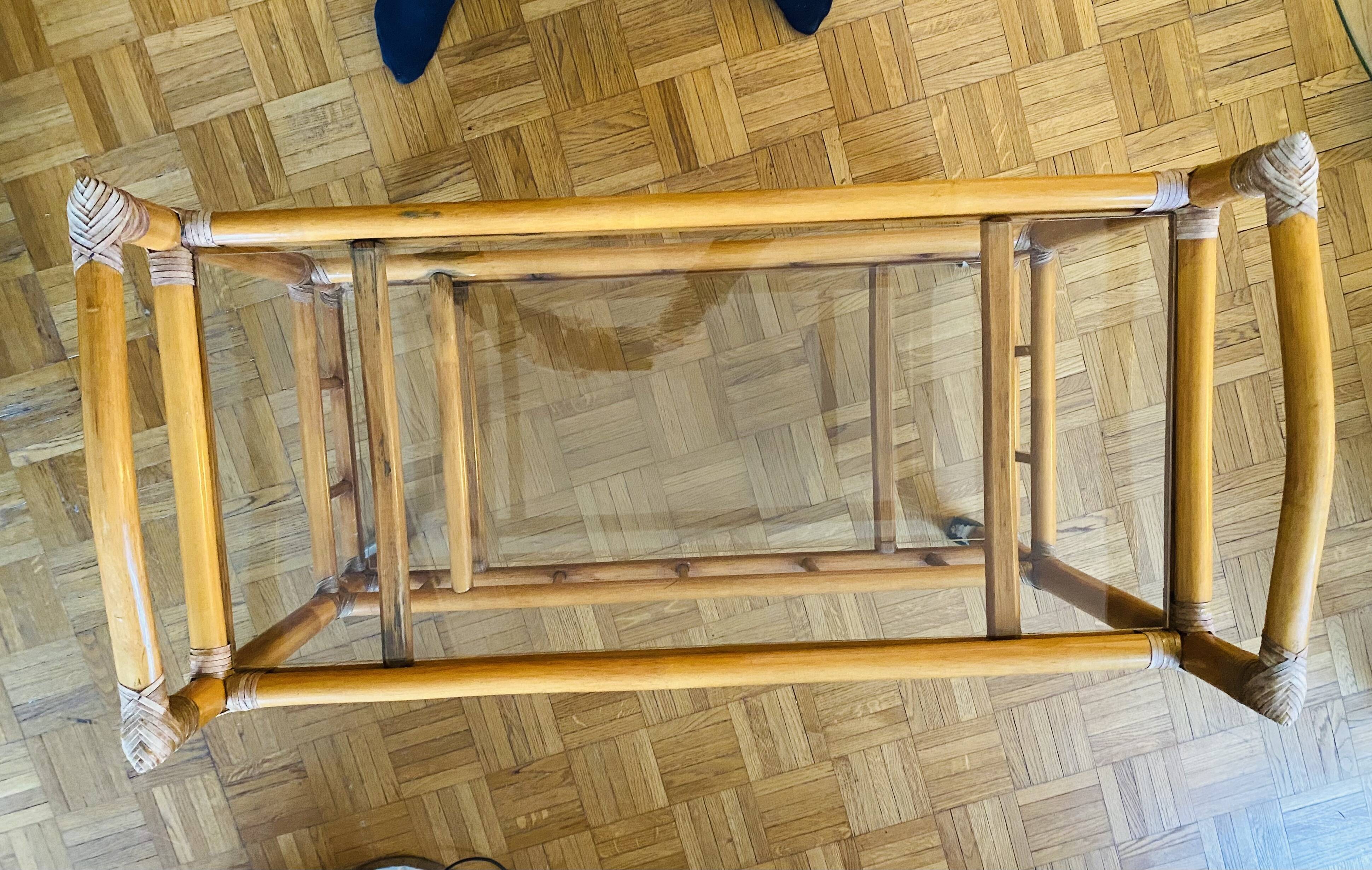 Bamboo trolley on wheels