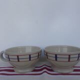 Set of 2 Basque bowls with handle