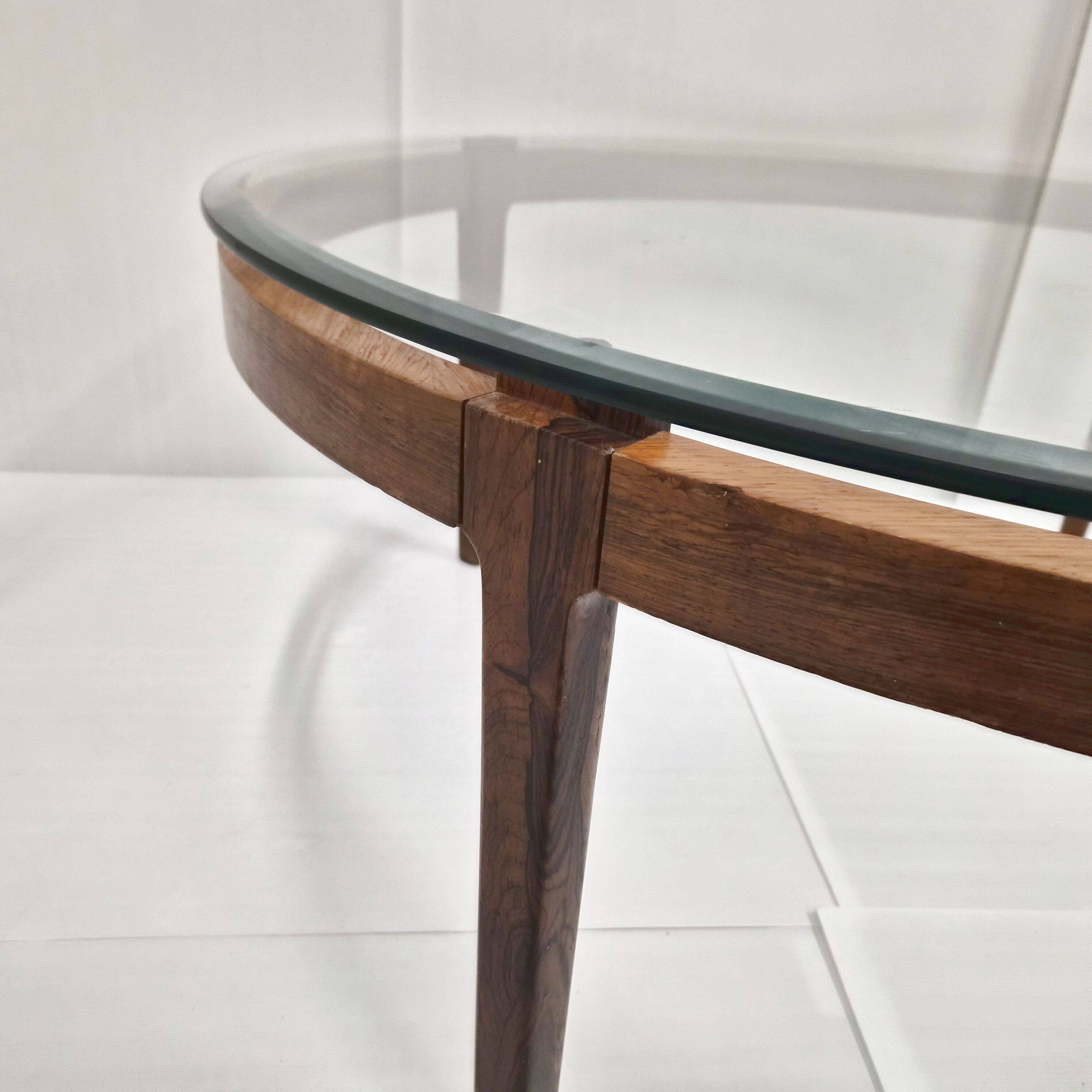 Scandinavian coffee table, 110cm diameter, circa 1960