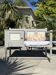 Vintage furniture revamped – old telephone table, wood & white