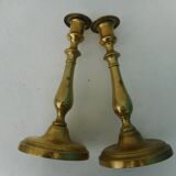Pair of brass candlesticks