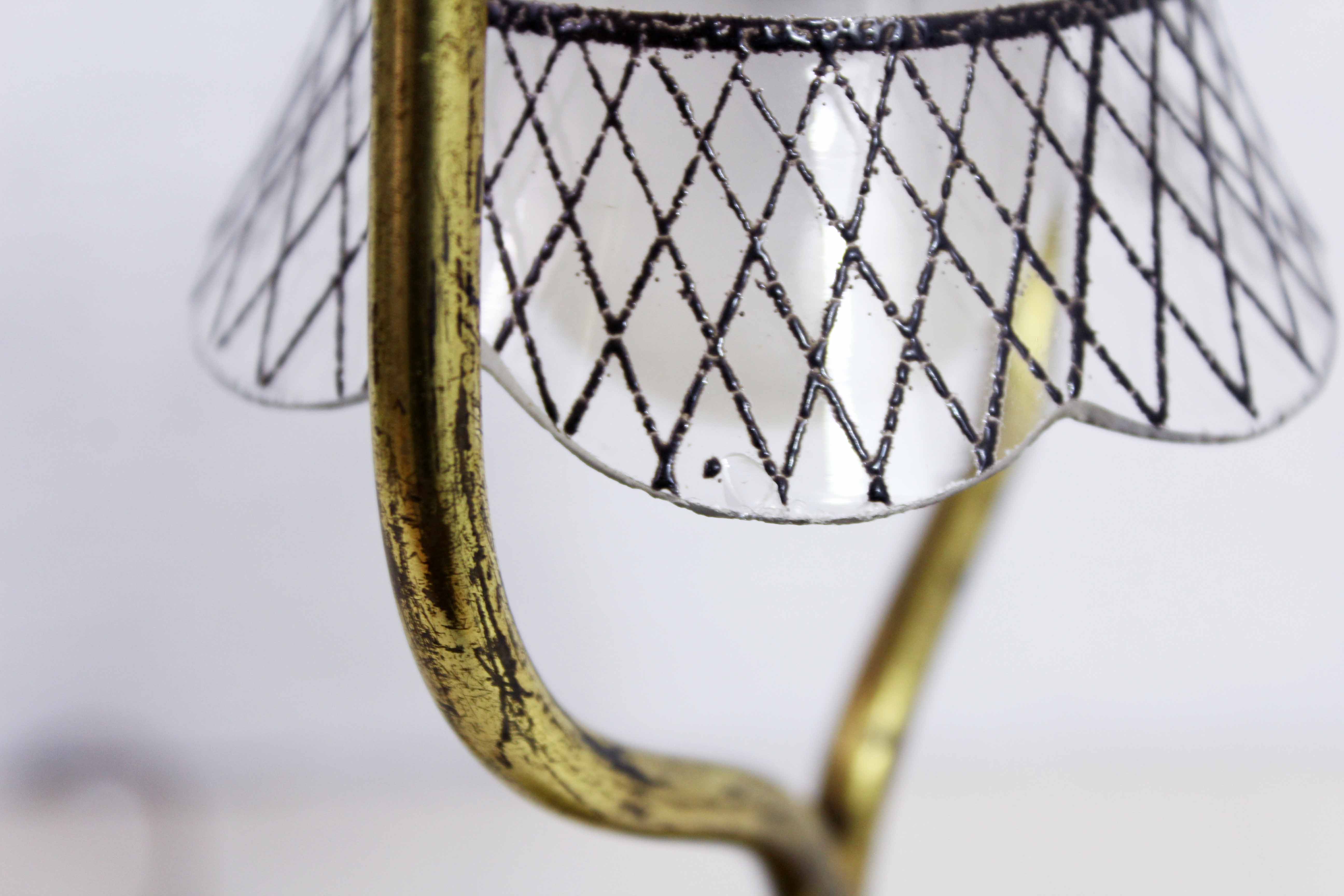 Art nouveau brass table lamp