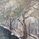 Lucien Delarue (1925-2011) - Oil on canvas - Path in Sologne