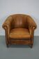 Fauteuil Club Vintage en Cuir Couleur Cognac, Pays-Bas