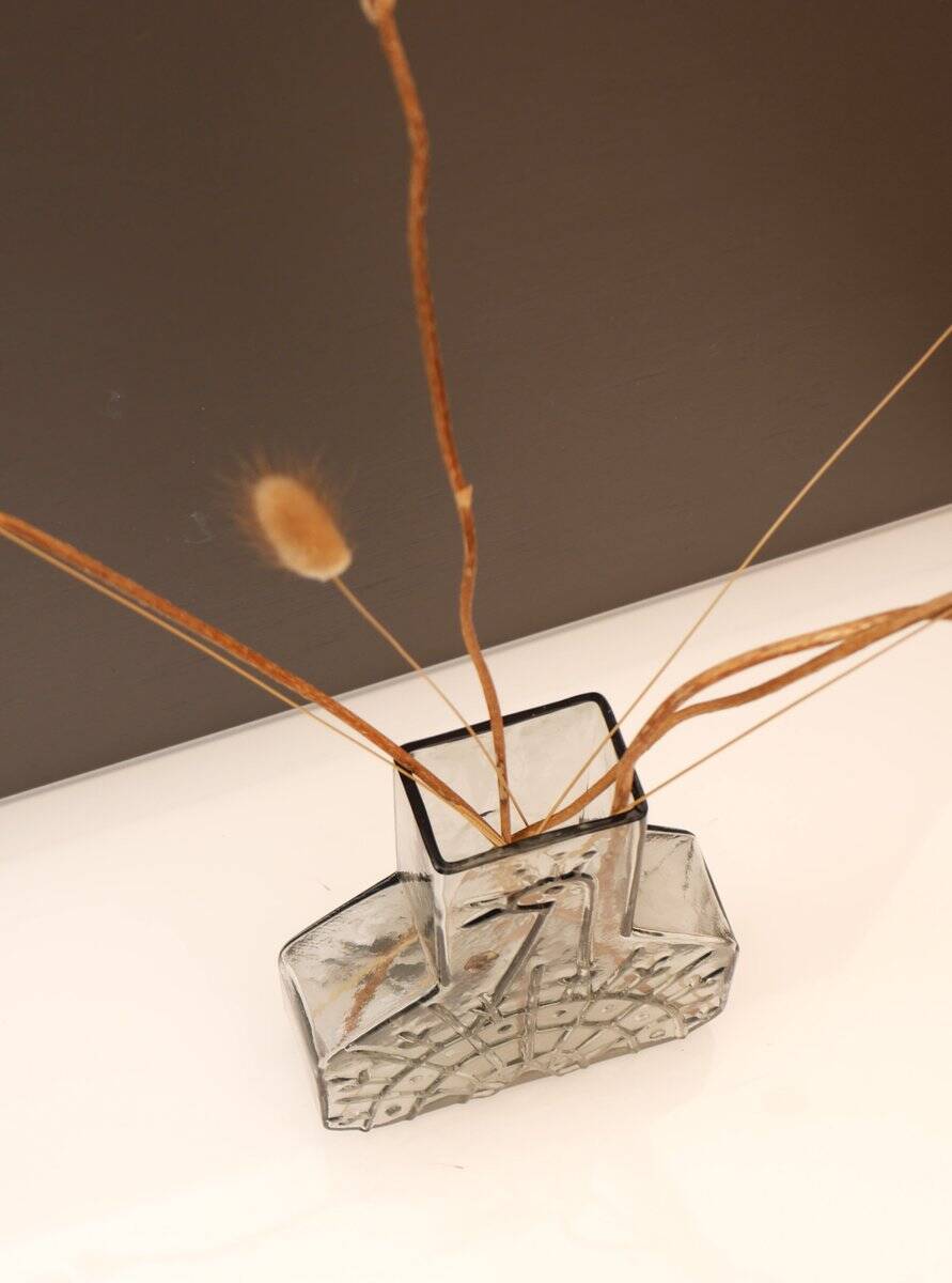 Vase en verre d'art scandinave moderne du milieu du siècle par Wiktor Berndt pour Flygsfors, Suède