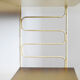 Swedish wood and metal shelving unit