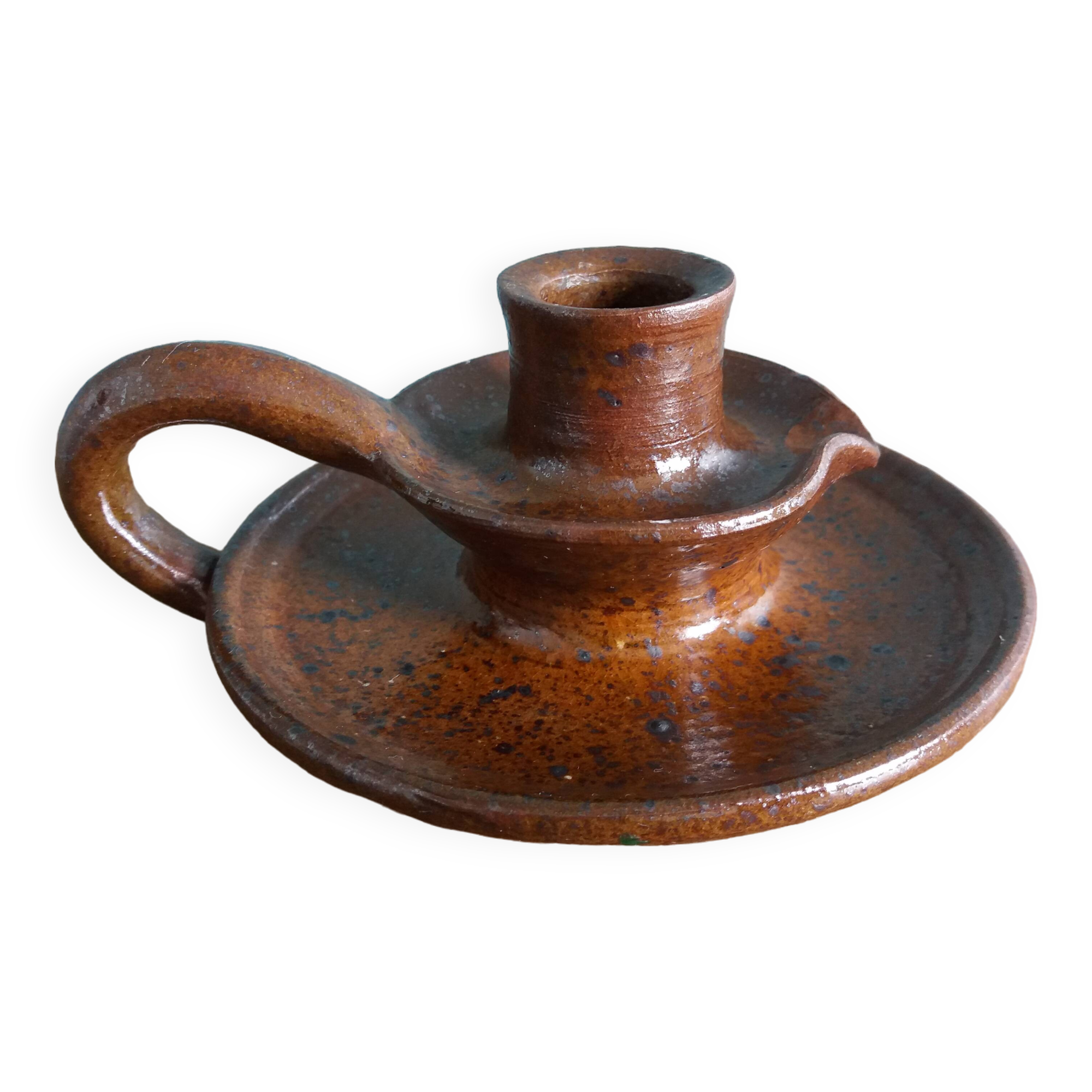 Cellar rat hand candle holder with pyrite terracotta