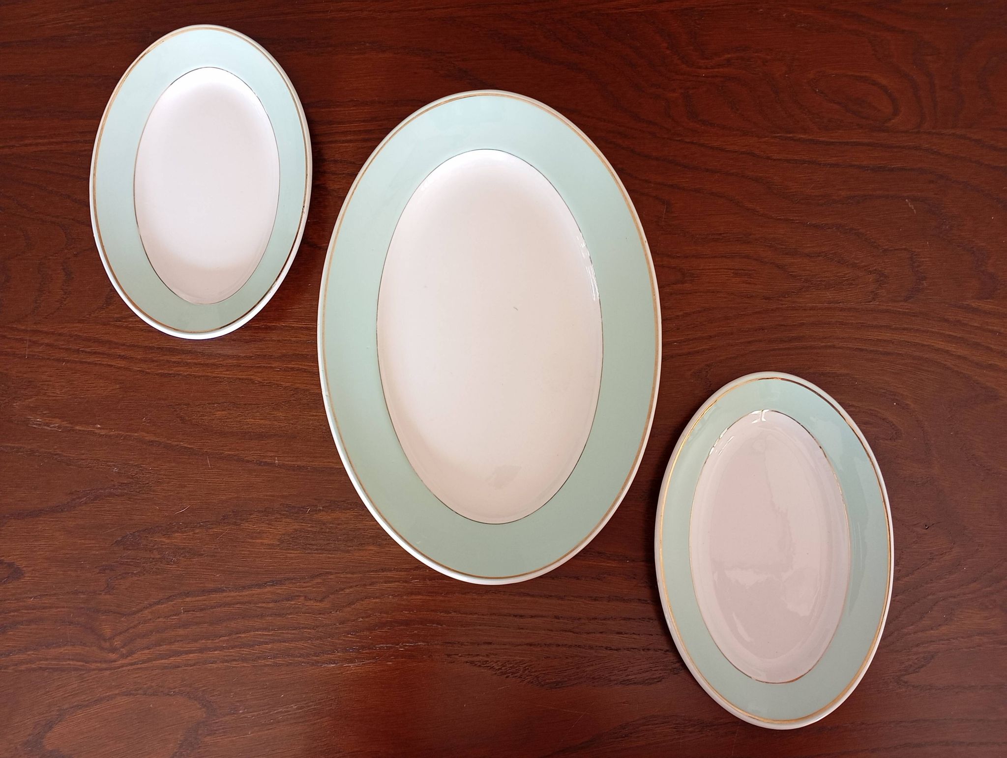 Plat ovale et raviers "Meudon" K&G Lunéville