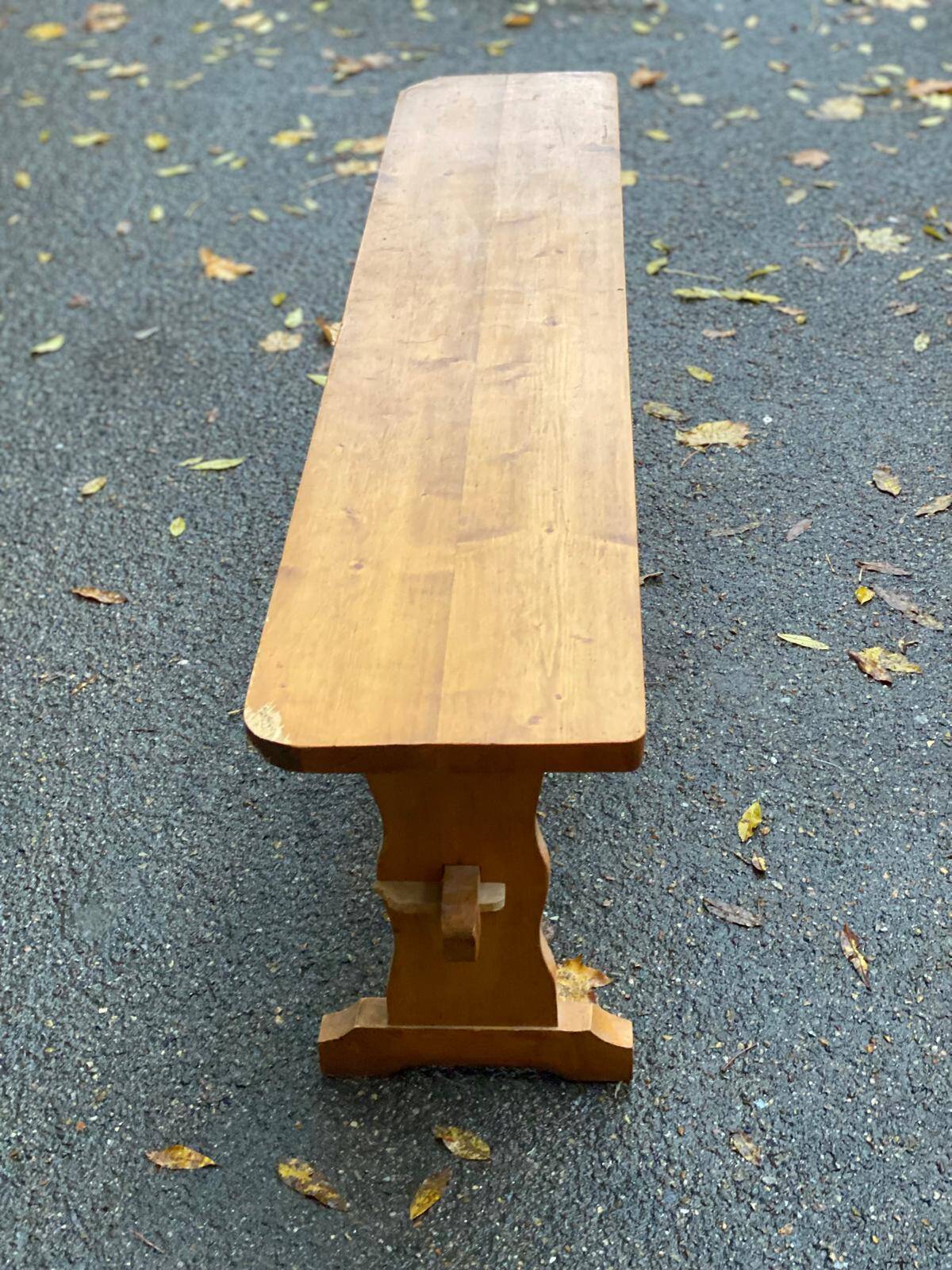 Banc de ferme vintage en bois massif 140cm
