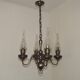 Flamish chandelier with 4 lights in hand-blown tin 5104