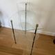 Console tripode en verre et fer  1950