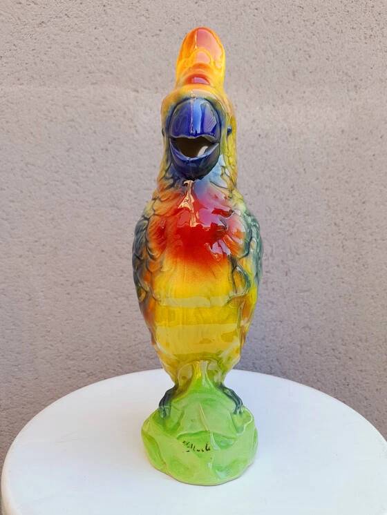 St Clément slip parrot pitcher, 1950