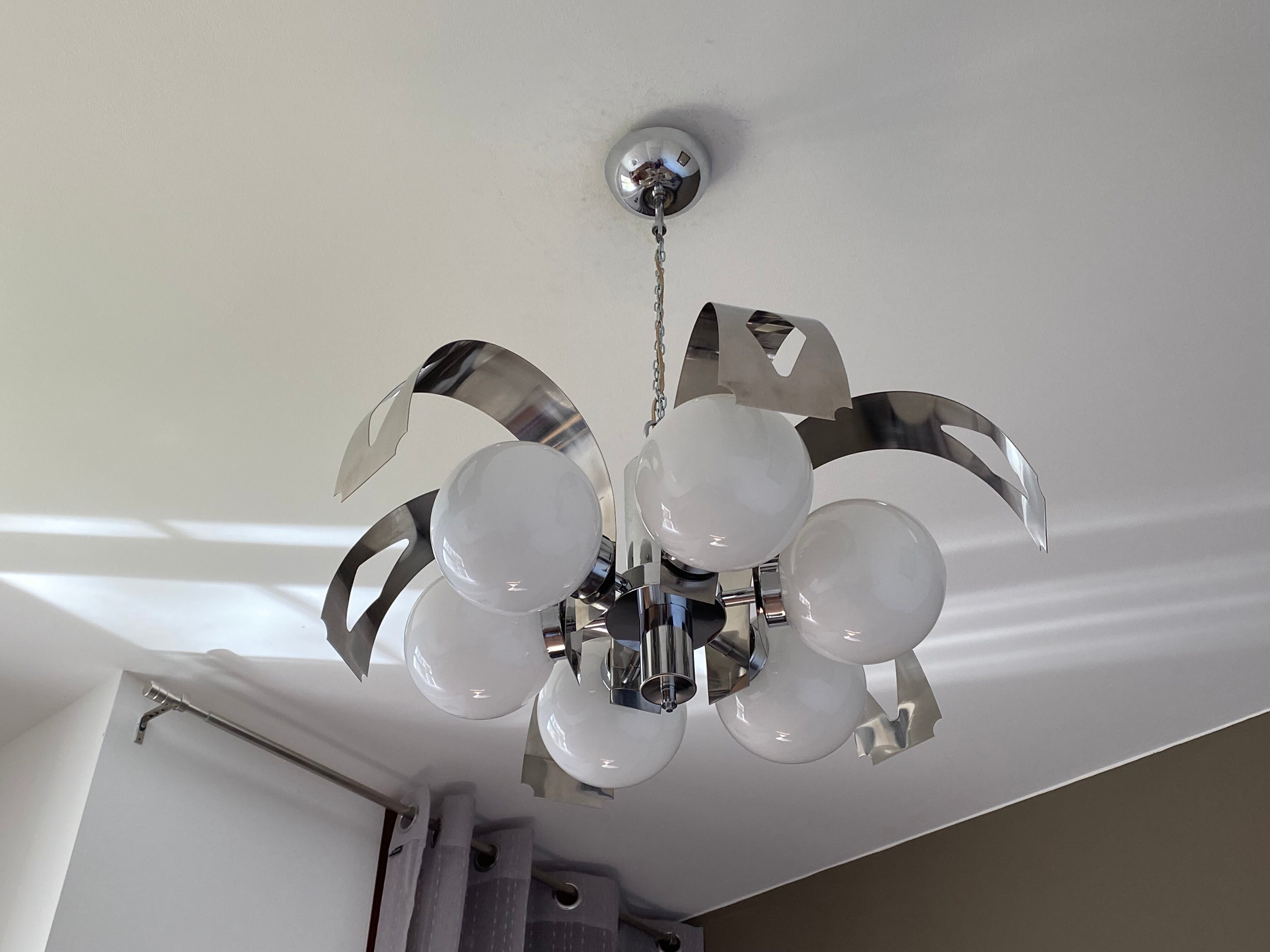 Lustre « spoutnik » 1970, 6 globes space age
