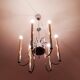 1950s chandelier in brass and chrome-plated brass with 6 lights