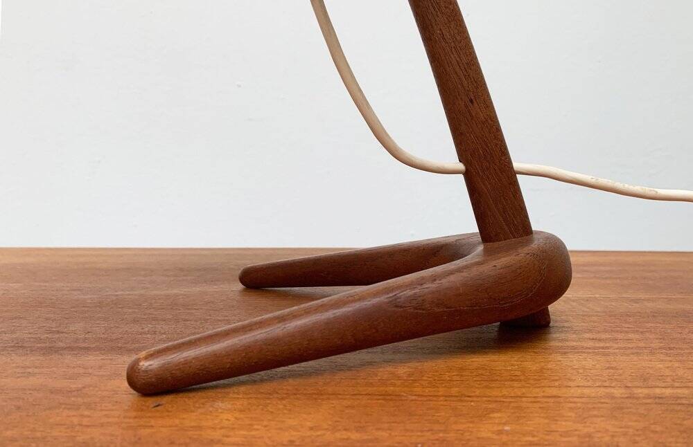 Mid-century Dornstab table lamp in teak by A. Pöll for Kalmar