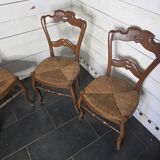 4 chaises anciennes paillées