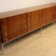 Vintage sideboard by Luigi Bartolini in rosewood and chrome metal, 1960