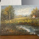 Oil on canvas - Impressionist landscape with a palette knife - House