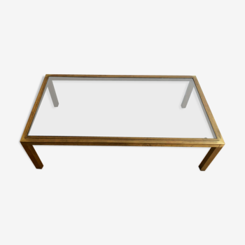 Low table smoked glass and brass