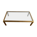 Low table smoked glass and brass