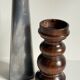 Vintage ikea wood and metal candle holders