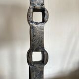 Beaten iron lamp 1970 brutalist