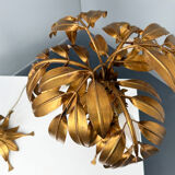 Pair of gold-plated palm tree table lamps by Hans Kögl, Germany, 1970s