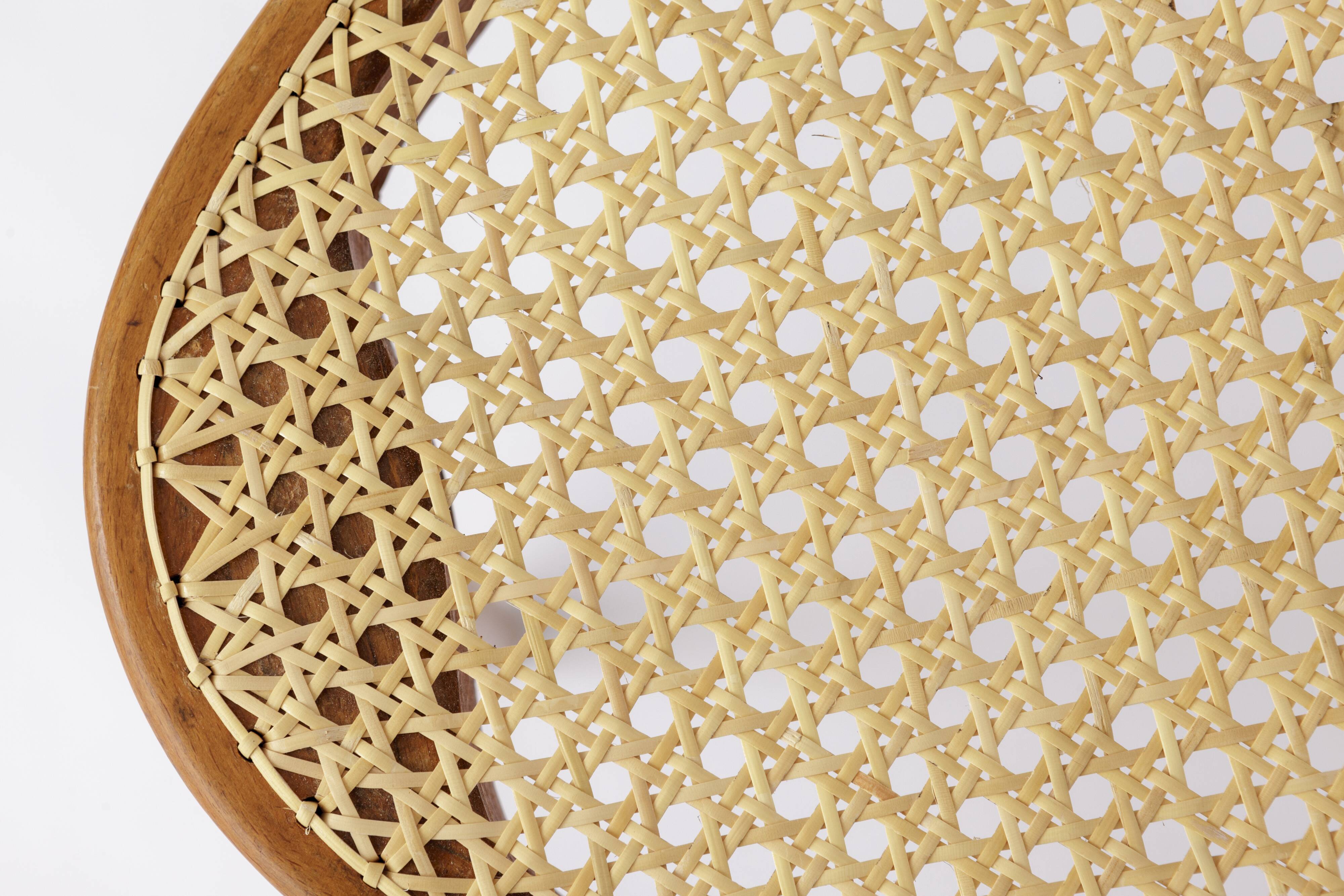 Set of 4 Restored Viennese Café Chairs – Early 20th Century, Hand-Caned Sea