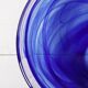 Large Blue Glass Bowl Atoll by Anna Ehrner for Kosta Boda / Sweden / 1990