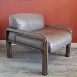 Orsay leather armchair by Gae Aulenty for Knoll