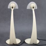 1970s Pair of Veneta Lumi Table Lamps  model Virgola, Italy