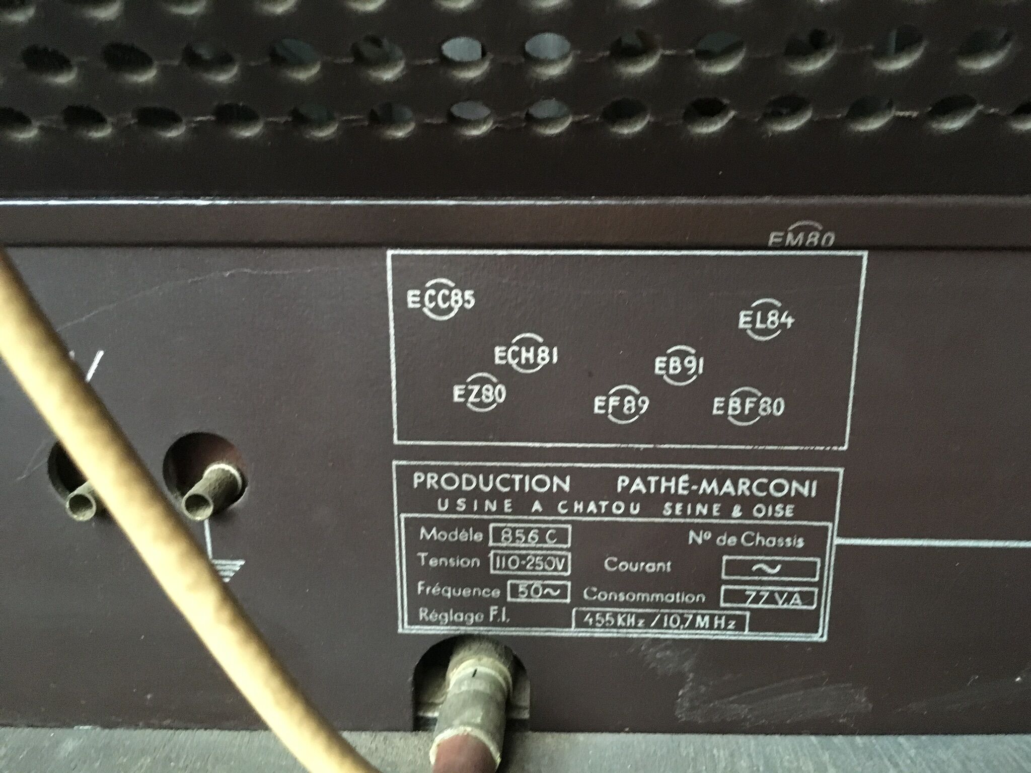 Radio record player the voice of his master Pathé Marconi