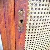 Vintage Parisian wardrobe in wood and caning – Art style