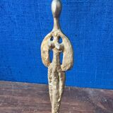Female subject in gilded bronze, 1999 signed Claudine Berechel